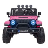 JOKO Elektrické Autíčko Jeep OFF-ROAD 3.0, penové kolesá 4x4, Dvojmiestne kožené sedadlo, ružové