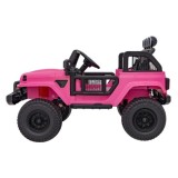 JOKO Elektrické Autíčko Jeep OFF-ROAD 3.0, penové kolesá 4x4, Dvojmiestne kožené sedadlo, ružové