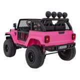 JOKO Elektrické Autíčko Jeep OFF-ROAD 3.0, penové kolesá 4x4, Dvojmiestne kožené sedadlo, ružové