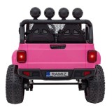 JOKO Elektrické Autíčko Jeep OFF-ROAD 3.0, penové kolesá 4x4, Dvojmiestne kožené sedadlo, ružové