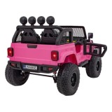 JOKO Elektrické Autíčko Jeep OFF-ROAD 3.0, penové kolesá 4x4, Dvojmiestne kožené sedadlo, ružové