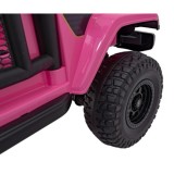 JOKO Elektrické Autíčko Jeep OFF-ROAD 3.0, penové kolesá 4x4, Dvojmiestne kožené sedadlo, ružové