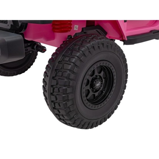 JOKO Elektrické Autíčko Jeep OFF-ROAD 3.0, penové kolesá 4x4, Dvojmiestne kožené sedadlo, ružové