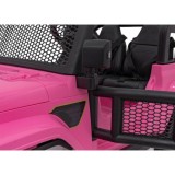 JOKO Elektrické Autíčko Jeep OFF-ROAD 3.0, penové kolesá 4x4, Dvojmiestne kožené sedadlo, ružové