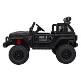JOKO Elektrické Autíčko Jeep OFF-ROAD 3.0, penové kolesá 4x4, Dvojmiestne kožené sedadlo, čierne