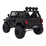 JOKO Elektrické Autíčko Jeep OFF-ROAD 3.0, penové kolesá 4x4, Dvojmiestne kožené sedadlo, čierne