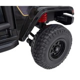 JOKO Elektrické Autíčko Jeep OFF-ROAD 3.0, penové kolesá 4x4, Dvojmiestne kožené sedadlo, čierne