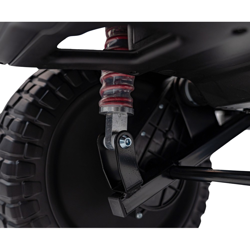 JOKO Elektrické Autíčko Jeep OFF-ROAD 3.0, penové kolesá 4x4, Dvojmiestne kožené sedadlo, čierne