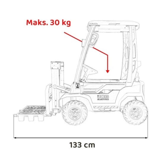 JOKO Elektrický Vysokozdvižný vozík JCB Forklift s Elektrickým Zdvihom + Paleta
