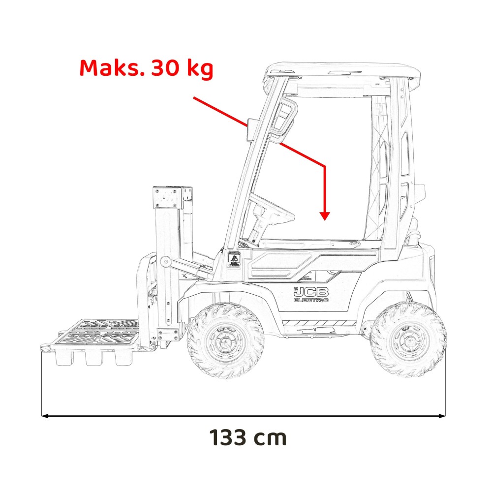 JOKO Elektrický Vysokozdvižný vozík JCB Forklift s Elektrickým Zdvihom + Paleta