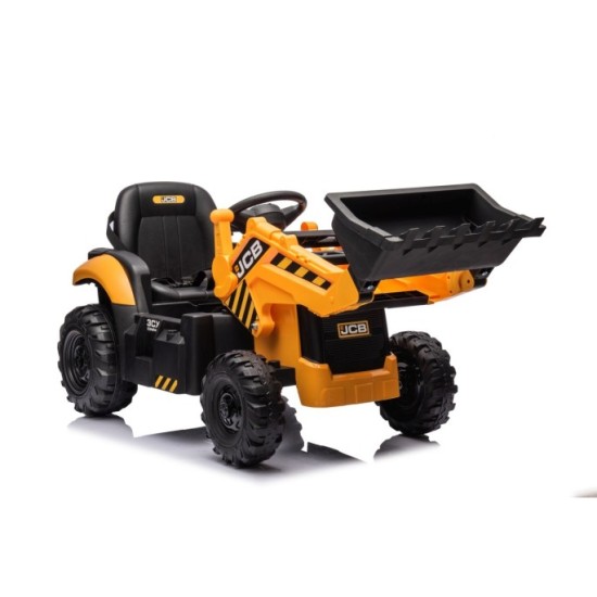 JOKO Elektrický Traktor JCB s naberačkou + diaľkové ovládanie 2,4Ghz, žltý