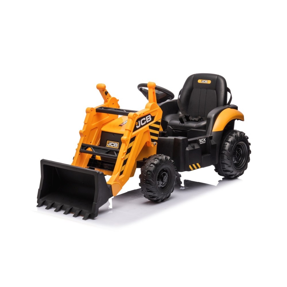 JOKO Elektrický Traktor JCB s naberačkou + diaľkové ovládanie 2,4Ghz, žltý