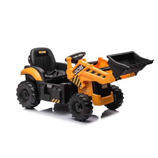 JOKO Elektrický Traktor JCB s naberačkou + diaľkové ovládanie 2,4Ghz, žltý