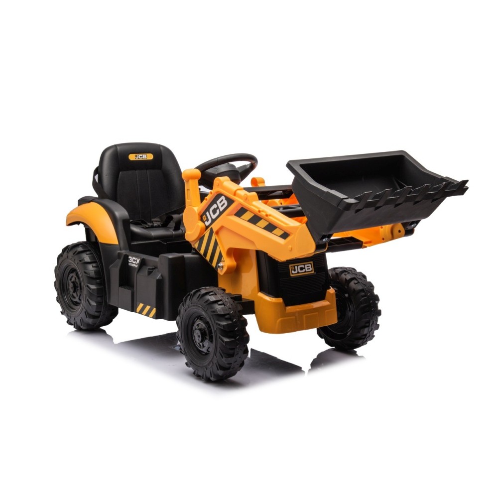 JOKO Elektrický Traktor JCB s naberačkou + diaľkové ovládanie 2,4Ghz, žltý