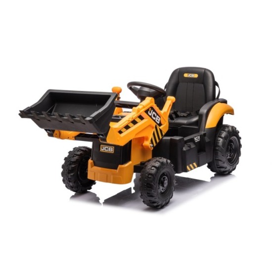 JOKO Elektrický Traktor JCB s naberačkou + diaľkové ovládanie 2,4Ghz, žltý