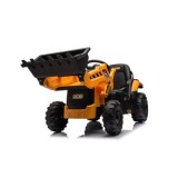JOKO Elektrický Traktor JCB s naberačkou + diaľkové ovládanie 2,4Ghz, žltý