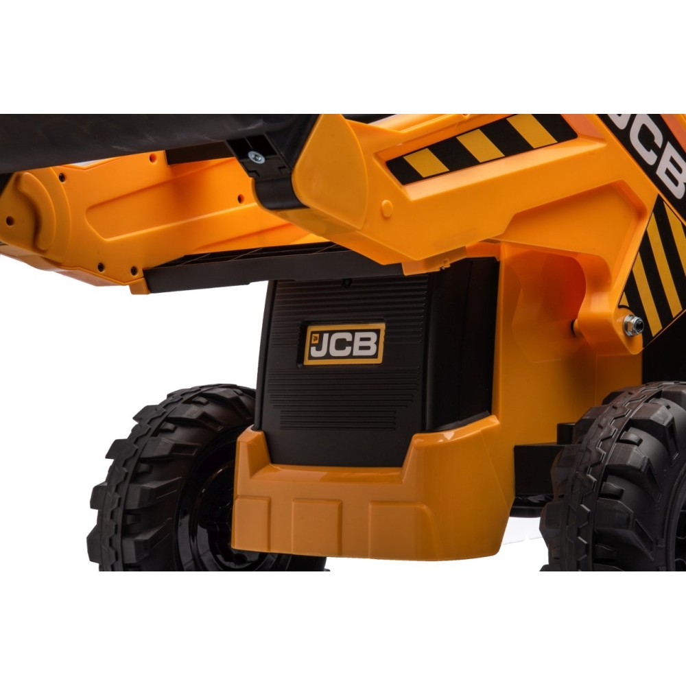 JOKO Elektrický Traktor JCB s naberačkou + diaľkové ovládanie 2,4Ghz, žltý
