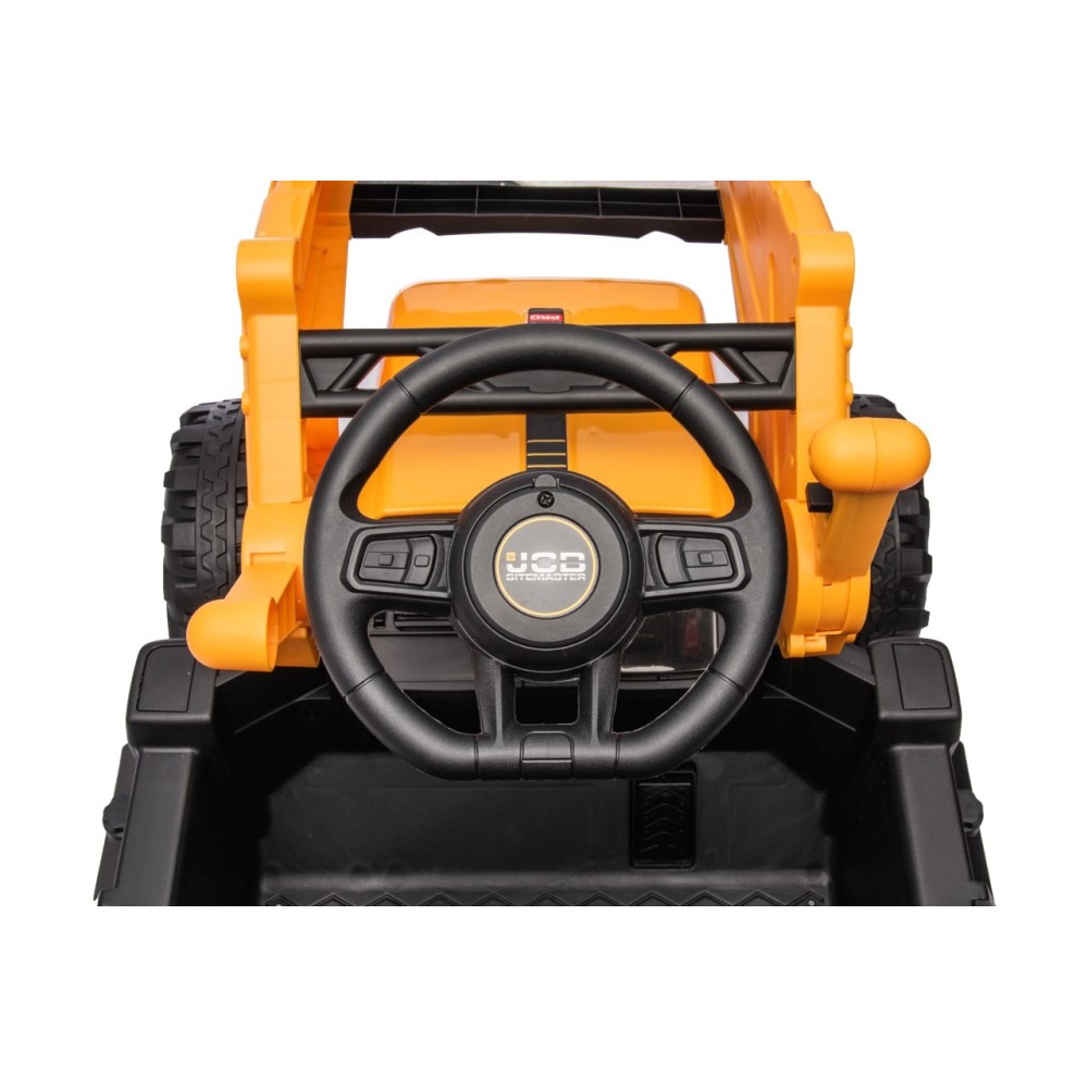 JOKO Elektrický Traktor JCB s naberačkou + diaľkové ovládanie 2,4Ghz, žltý