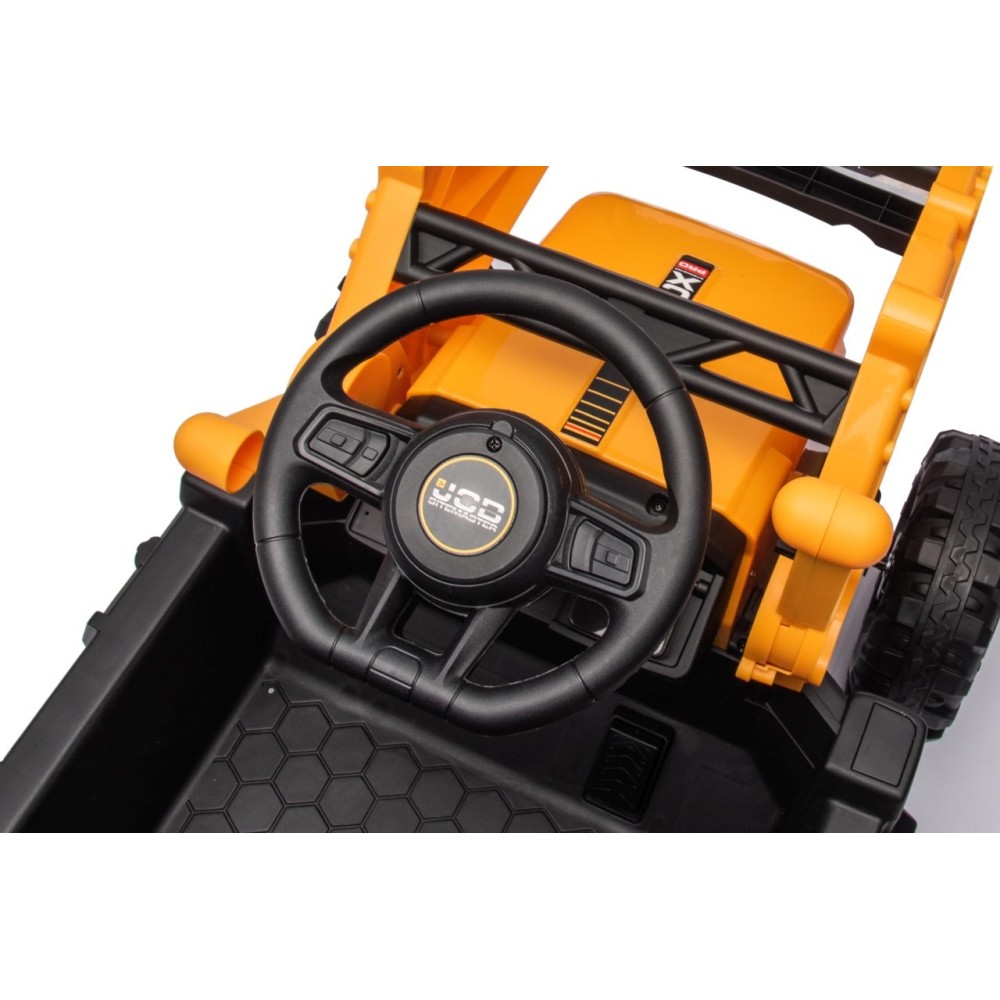 JOKO Elektrický Traktor JCB s naberačkou + diaľkové ovládanie 2,4Ghz, žltý