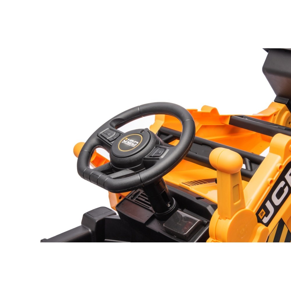 JOKO Elektrický Traktor JCB s naberačkou + diaľkové ovládanie 2,4Ghz, žltý