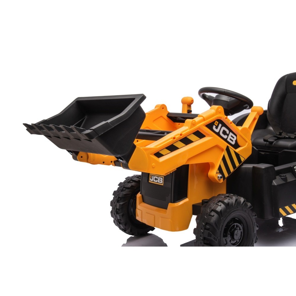 JOKO Elektrický Traktor JCB s naberačkou + diaľkové ovládanie 2,4Ghz, žltý