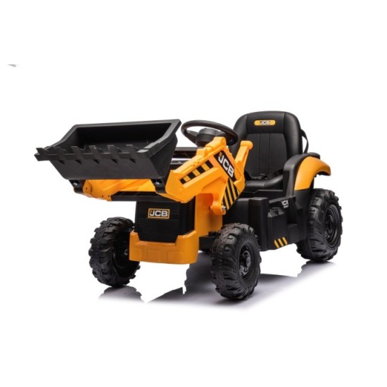 JOKO Elektrický Traktor JCB s naberačkou + diaľkové ovládanie 2,4Ghz, žltý