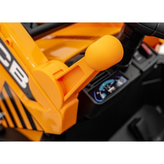 JOKO Elektrický Traktor JCB s naberačkou + diaľkové ovládanie 2,4Ghz, žltý
