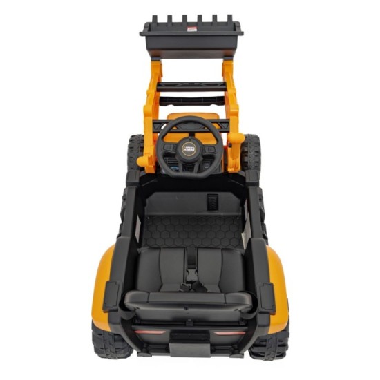 JOKO Elektrický Traktor JCB s naberačkou + diaľkové ovládanie 2,4Ghz, žltý