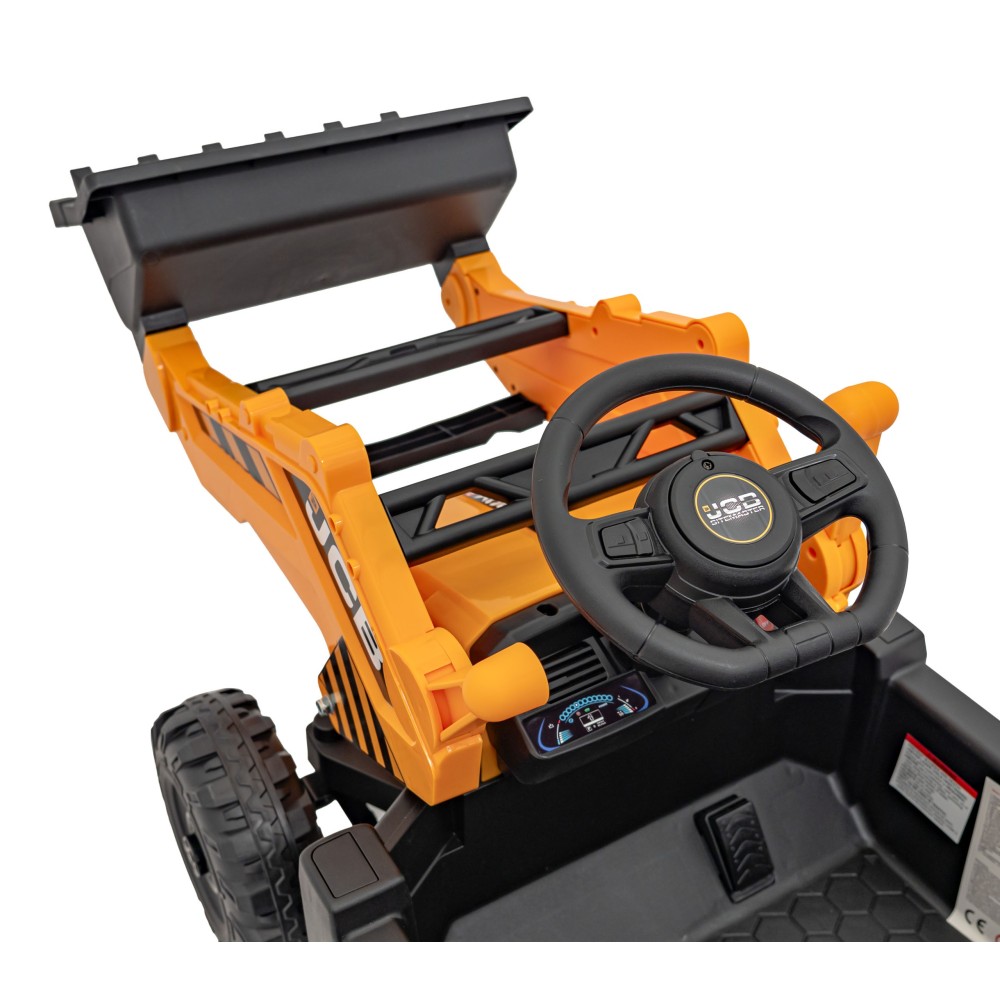 JOKO Elektrický Traktor JCB s naberačkou + diaľkové ovládanie 2,4Ghz, žltý