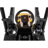 JOKO Elektrický Traktor s predným nakladačom a vlečkou D68, 2x200W 24V, kožené sedadlo, celková dĺžka 233cm, žltý