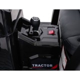 JOKO Elektrický Traktor s predným nakladačom a vlečkou D68, 2x200W 24V, kožené sedadlo, celková dĺžka 233cm, žltý