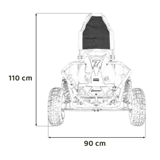 Joko, Elektrická bugina MUD MONSTER 1000W, rýchlosť 30km/h, nosnosť 68kg, oranžová