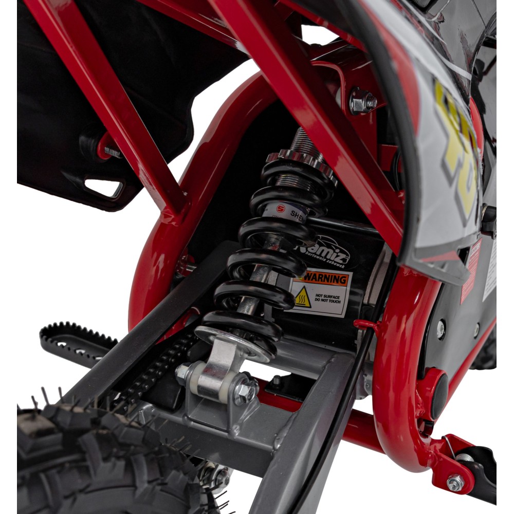 RAMIGO Elektrická motorka RENEGADE 50R, 500W 36V/9AH, nafukovacie kolesá, rýchlosť 24km/h, nosnosť 70kg, červená