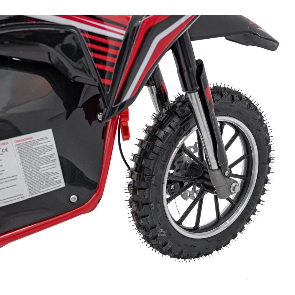 RAMIGO Elektrická motorka RENEGADE 50R, 500W 36V/9AH, nafukovacie kolesá, rýchlosť 24km/h, nosnosť 70kg, červená