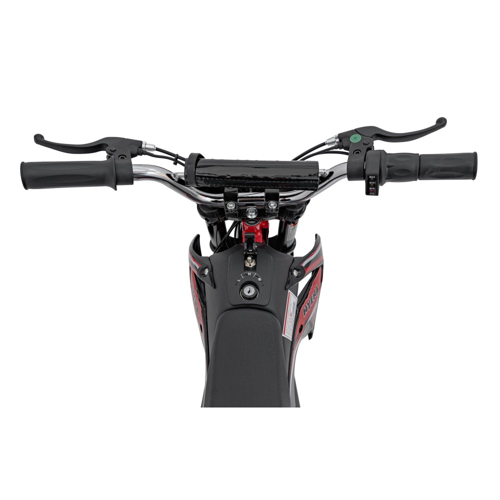 RAMIGO Elektrická motorka RENEGADE 50R, 500W 36V/9AH, nafukovacie kolesá, rýchlosť 24km/h, nosnosť 70kg, červená