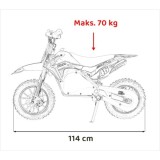 JOKO Elektrická motorka RENEGADE 50R, 500W 36V/9AH, nafukovacie kolesá, rýchlosť 24km/h, nosnosť 70kg, modrá