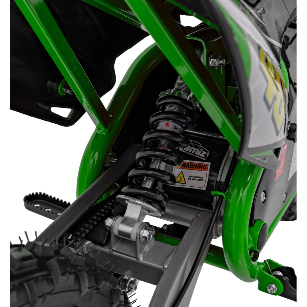 RAMIGO Elektrická motorka RENEGADE 50R, 500W 36V/9AH, nafukovacie kolesá, rýchlosť 24km/h, nosnosť 70kg, zelená