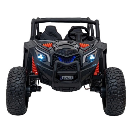JOKO Elektrické autíčko BUGGY UTV X3 Off-Road 24V 4x200W, Dvojmiestne kožené sedadlo, nosnosť 90kg, penové kolesá, čierne