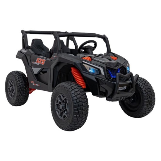 JOKO Elektrické autíčko BUGGY UTV X3 Off-Road 24V 4x200W, Dvojmiestne kožené sedadlo, nosnosť 90kg, penové kolesá, čierne