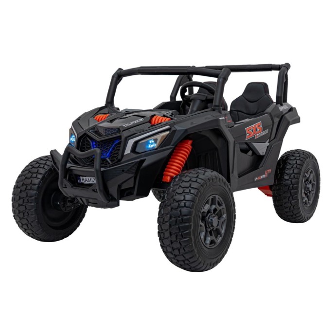 JOKO Elektrické autíčko BUGGY UTV X3 Off-Road 24V 4x200W, Dvojmiestne kožené sedadlo, nosnosť 90kg, penové kolesá, čierne