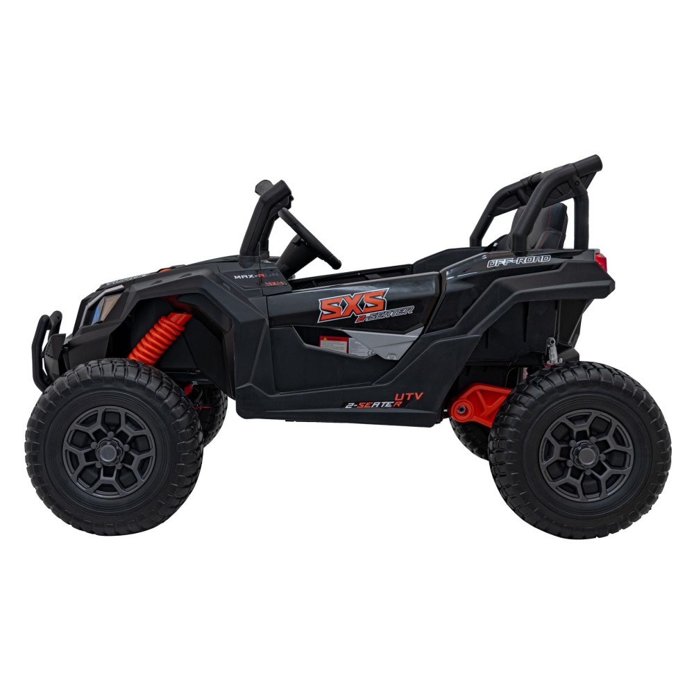JOKO Elektrické autíčko BUGGY UTV X3 Off-Road 24V 4x200W, Dvojmiestne kožené sedadlo, nosnosť 90kg, penové kolesá, čierne