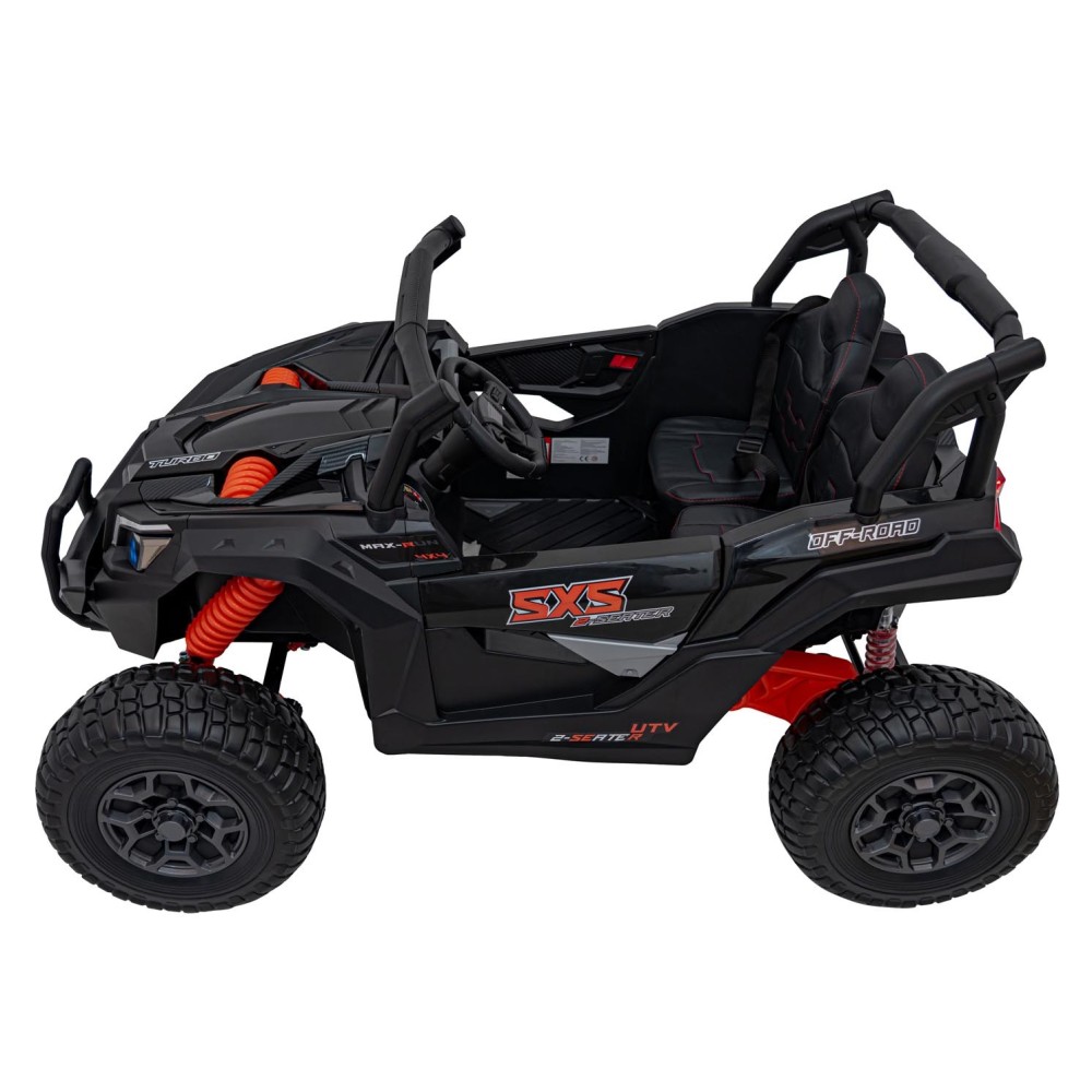 JOKO Elektrické autíčko BUGGY UTV X3 Off-Road 24V 4x200W, Dvojmiestne kožené sedadlo, nosnosť 90kg, penové kolesá, čierne