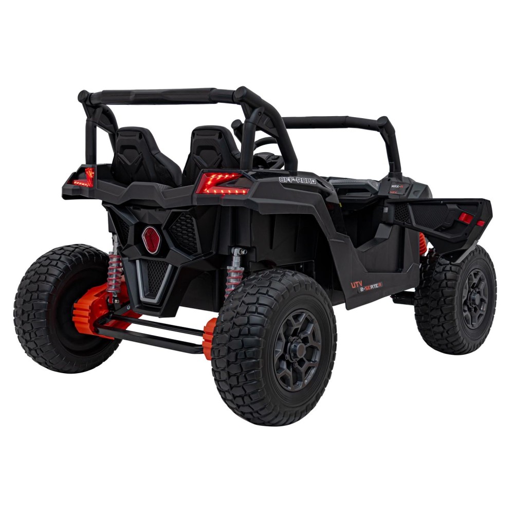 JOKO Elektrické autíčko BUGGY UTV X3 Off-Road 24V 4x200W, Dvojmiestne kožené sedadlo, nosnosť 90kg, penové kolesá, čierne