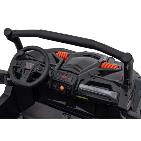 JOKO Elektrické autíčko BUGGY UTV X3 Off-Road 24V 4x200W, Dvojmiestne kožené sedadlo, nosnosť 90kg, penové kolesá, čierne