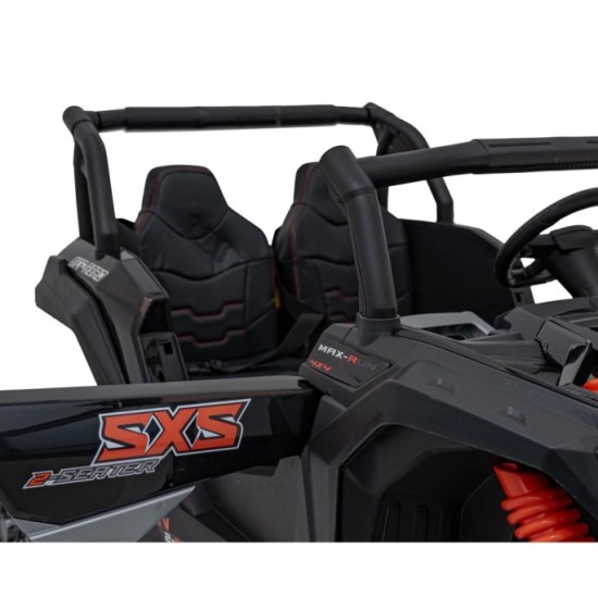 JOKO Elektrické autíčko BUGGY UTV X3 Off-Road 24V 4x200W, Dvojmiestne kožené sedadlo, nosnosť 90kg, penové kolesá, čierne