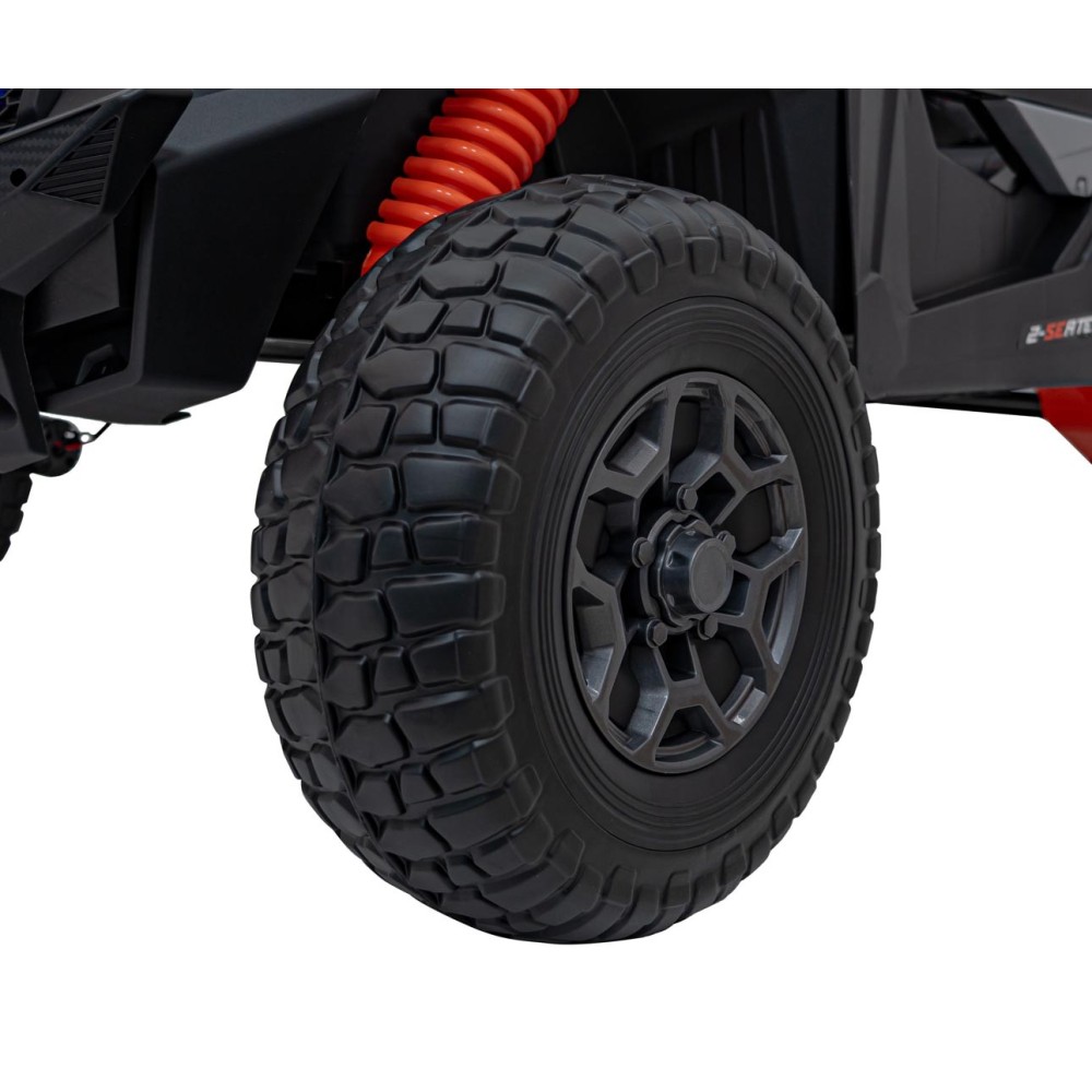 JOKO Elektrické autíčko BUGGY UTV X3 Off-Road 24V 4x200W, Dvojmiestne kožené sedadlo, nosnosť 90kg, penové kolesá, čierne