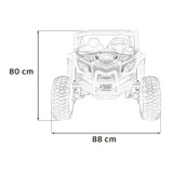 JOKO Elektrické autíčko BUGGY UTV X3 Off-Road 24V 4x200W, Dvojmiestne kožené sedadlo, nosnosť 90kg, penové kolesá, čierne