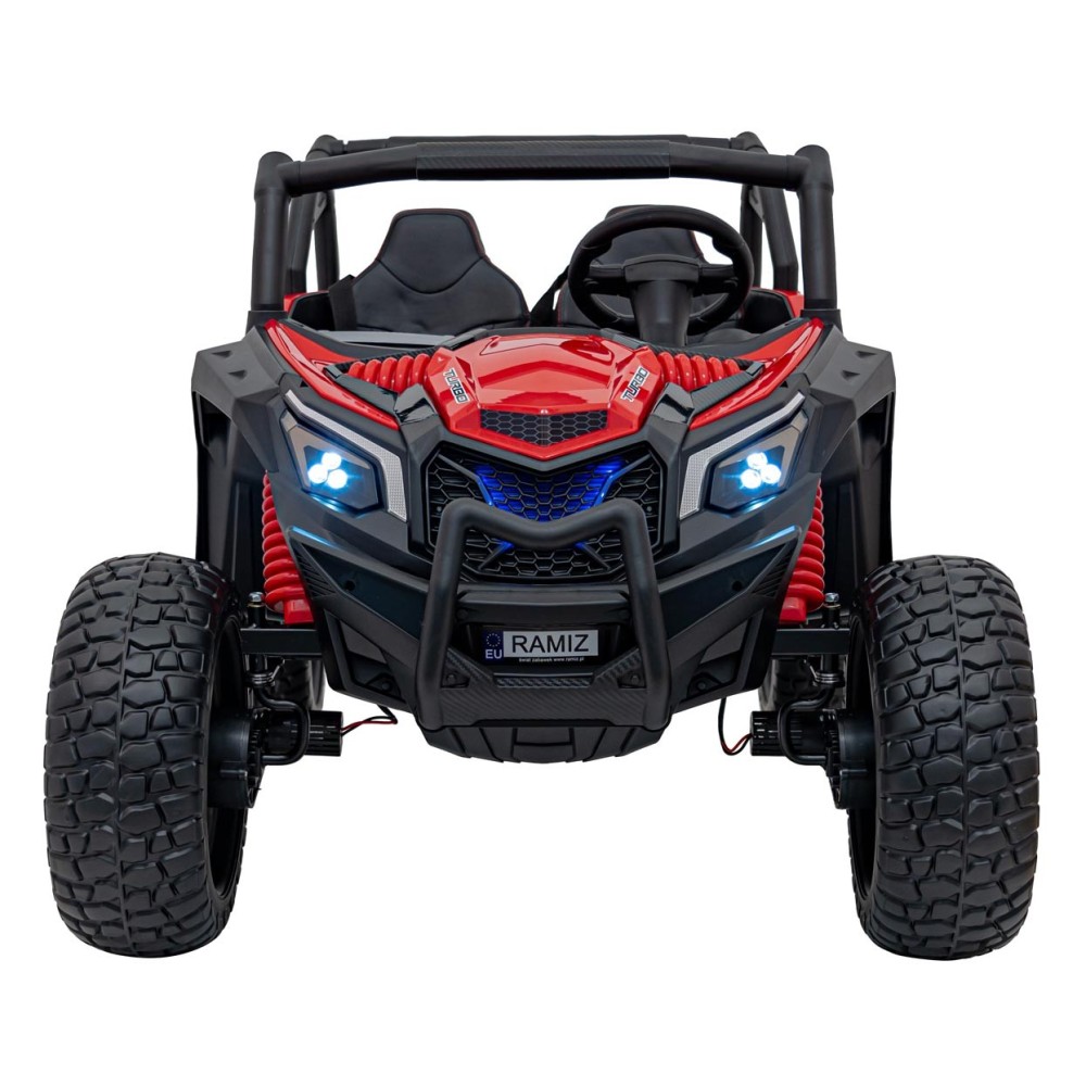 JOKO Elektrické autíčko BUGGY UTV X3 Off-Road 24V 4x200W, Dvojmiestne kožené sedadlo, nosnosť 90kg, penové kolesá, červené