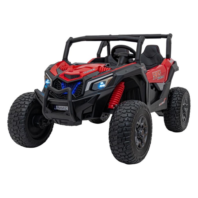JOKO Elektrické autíčko BUGGY UTV X3 Off-Road 24V 4x200W, Dvojmiestne kožené sedadlo, nosnosť 90kg, penové kolesá, červené