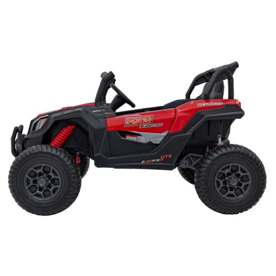 JOKO Elektrické autíčko BUGGY UTV X3 Off-Road 24V 4x200W, Dvojmiestne kožené sedadlo, nosnosť 90kg, penové kolesá, červené